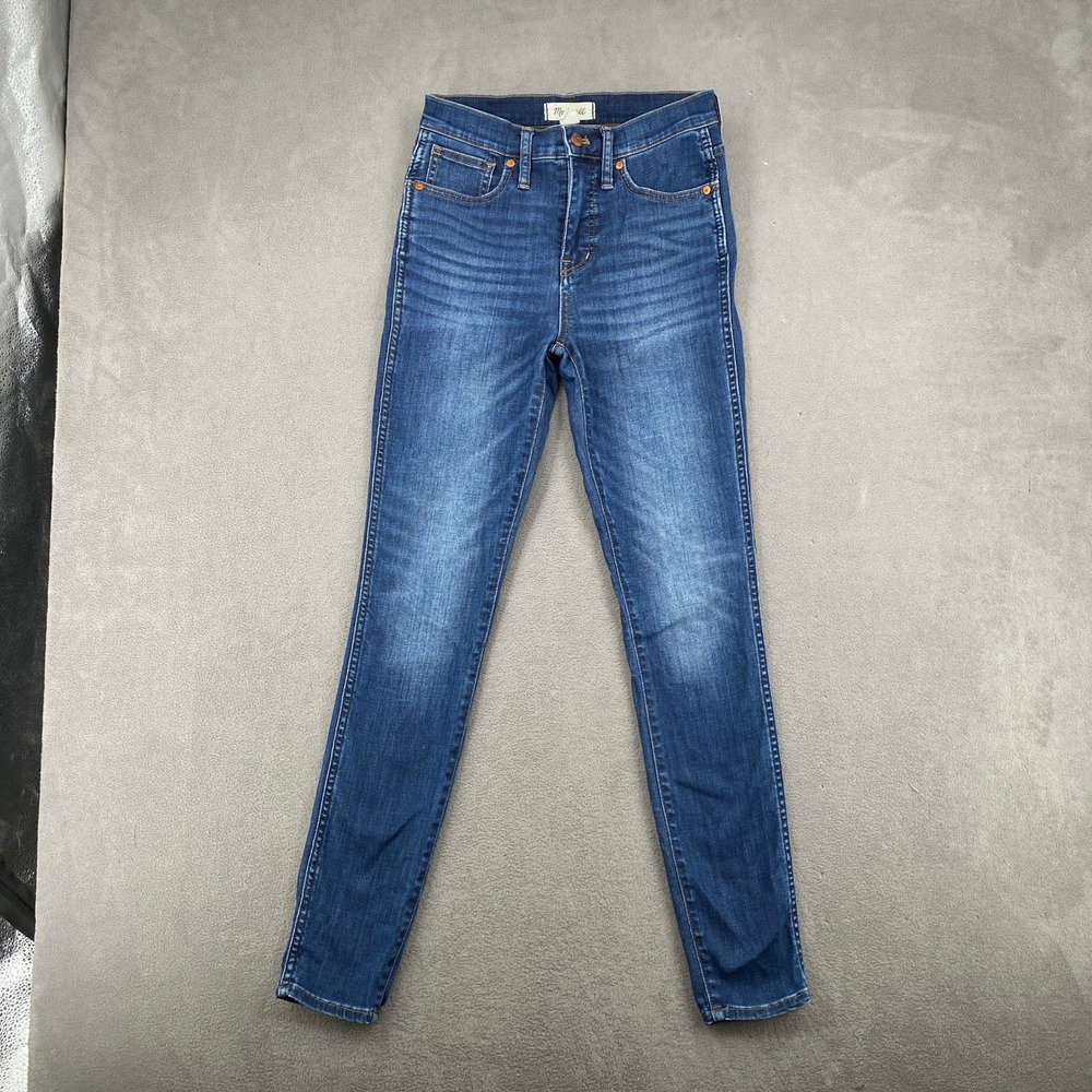 Madewell 10 High-Rise Skinny Jeans Dark Wash Denim Tall Size 26T 8711